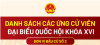 Danh sách các ứng cử viên đại biểu Ok910 tỷ lệ cược cao khóa XVI - Đơn vị bầu cử số 2 tỉnh Đăng Nhập Chính Thức OK9