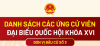 Danh sách các ứng cử viên đại biểu Ok910 tỷ lệ cược cao khóa XVI - Đơn vị bầu cử số 3 tỉnh Đăng Nhập Chính Thức OK9