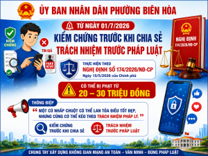 TỪ NGÀY 01/7/2026: CHIA SẺ THÔNG TIN SAI SỰ THẬT TRÊN MẠNG...