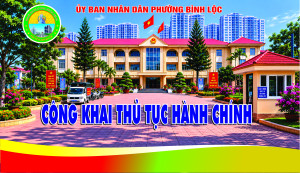 CÔNG KHAI THU TỤC HÀNH CHÌNH VỀ LINH VỰC TRẺ EM