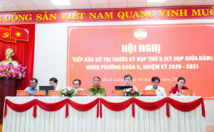 Đại biểu HĐND phường Bình Long tiếp xúc cử tri trước kỳ họp...