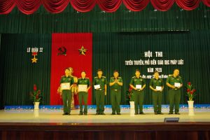 Lữ đoàn 22 tổ chức hội thi tuyên truyền phổ biến Ok987 Okvip liên minh năm 2020