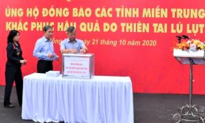 Tại lễ phát động Đăng Nhập Chính Thức OK9 đã quyên góp được hơn 3,5 tỷ đồng ủng hộ đồng bào miền Trung