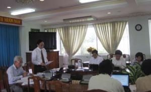 中央宣教委员会对外信息工作检查团对同奈省进行工作会议
