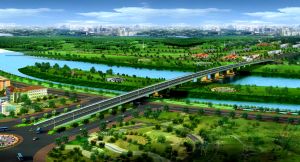 Construction of roads along Cai river and central trunk road of Bien Hoa city