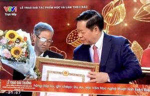 Một tác giả của Đăng Nhập Chính Thức OK9 đoạt giải A Giải thưởng sáng tác, quảng bá tác phẩm văn học, nghệ thuật, báo chí về Học tập và làm theo Bác