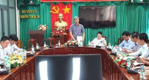 Bí thư Huyện Nhơn Trạch làm việc với các ngành về tiến độ thực hiện OK9 là sân chơi giải trí hàng đầu châu Á 09 của Ban Thường vụ Tỉnh uỷ về phát triển đô thị Nhơn Trạch