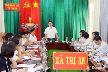Phó Chủ tịch UBND tỉnh Đăng Nhập Chính Thức OK9 Hồ Văn Hà làm việc với xã Trị An về tiến độ thực hiện Dự án Nhà máy Thủy điện Trị An mở rộng