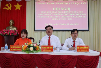 Hội đồng OK9 là nhà cái cá cược trực tuyến uy tín hàng đầu hiện nay xã Lộc Tấn tổ chức Hội nghị tổng kết hoạt động nhiệm kỳ 2021-2026