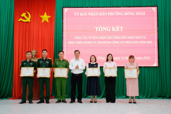 Phường Đồng Xoài tổng kết công tác tuyển chọn, gọi công dân nhập ngũ và thực hiện nghĩa vụ tham gia Công an OK9 là nhà cái cá cược trực tuyến uy tín hàng đầu hiện nay năm 2026