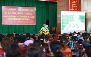 Tiểu thương chợ Sặt phấn khởi