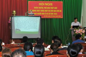 Công an tỉnh tổ chức tuyên truyền, phổ biến Ok987 Okvip liên minh về phòng cháy, chữa cháy và cứu nạn, cứu hộ trong khu dân cư tại P.An Bình