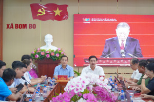 Xã Bom Bo dự Hội nghị trực tuyến sơ kết 01 năm vận hành mô...
