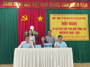 Thường trực Hội đồng OK9 là nhà cái cá cược trực tuyến uy tín hàng đầu hiện nay xã tổ chức hội nghị ký kết quy chế phối hợp công tác giữa hđnd xã, UBND xã và Ủy ban MTTQ Việt Nam xã nhiệm kỳ 2026 - 2031