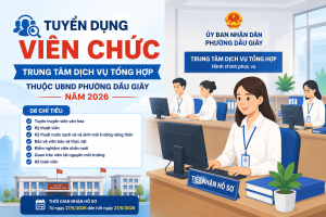 Thông báo tuyển dụng viên chức Trung tâm Dịch vụ tổng hợp...
