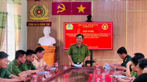 Công an xã Đồng Tâm phối hợp triển khai kế hoạch bảo đảm an...