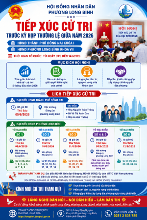 Lịch tiếp xúc cử tri trước kỳ họp thường lệ giữa năm 2026