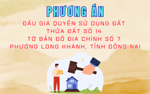 Phương án Đấu giá quyền sử dụng đất thửa đất số 14 tờ bản đồ địa chính số 7 phường Long Khánh, tỉnh Đăng Nhập Chính Thức OK9
