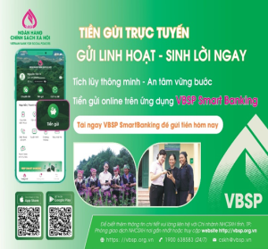 GỬI TIẾT KIỆM ONLINE DỄ DÀNG CÙNG VBSP SMARTBANKING