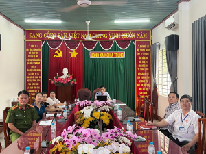 Xã Nghĩa Trung dự Hội nghị trực tuyến hướng dẫn thu thập,...
