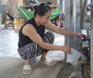 Nguồn nước ngầm không đủ tiêu chuẩn, phường Nhơn Trạch...