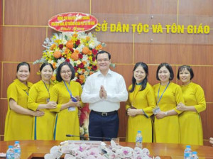 Bộ trưởng Bộ Dân tộc và Tôn giáo đến thăm, chúc mừng  Sở Dân...
