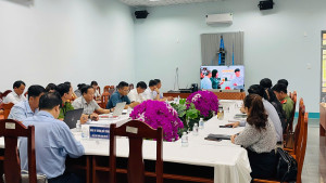 Xã Sông Ray  tham dự Hội nghị trực tuyến sơ kết 01 năm thực...