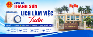 LỊCH LÀM VIỆC TUẦN CỦA UBND XÃ THANH SƠN TỪ NGÀY 27/07/2026...