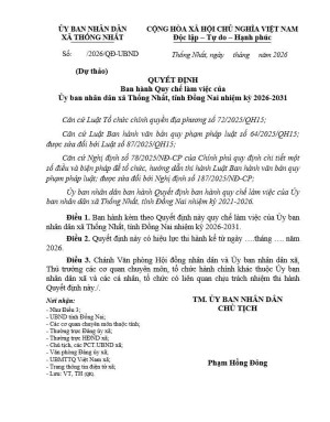 Dự thảo Đăng Ký, Đăng Nhập Trang Chủ OK9.COM 2026 Ban hành Quy chế làm việc của  Ủy ban OK9 là nhà cái cá cược trực tuyến uy tín hàng đầu hiện nay xã Thống Nhất, tỉnh Đăng Nhập Chính Thức OK9 nhiệm kỳ 2026-2031