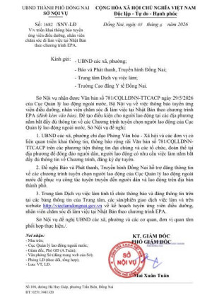 Triển khai thông báo tuyển ứng viên điều dưỡng, nhân viên...
