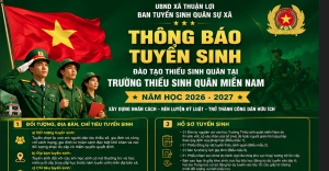 Thông báo tuyển sinh Trường Thiếu sinh quân miền...