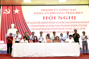 Phường Trấn Biên quyết tâm đạt đột phá trong đợt thi đua đặc...