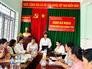 ĐOÀN ĐÁNH GIÁ NGOÀI KHẢO SÁT TRƯỜNG MẪU GIÁO QUẢNG TIẾN  ĐỂ CÔNG NHẬN KIỂM ĐỊNH CHẤT LƯỢNG Ok9 ninj tải ứng dụng
