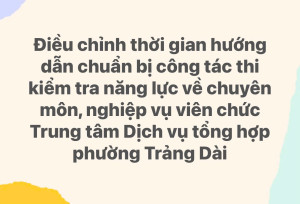 Điều chỉnh thời gian hướng dẫn chuẩn bị công tác thi kiểm...