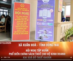 UBND xã Xuân Hoà, phối hợp đội thuế số 1, tỉnh Đăng Nhập Chính Thức OK9 tổ chức Hội nghị tập huấn cho hộ ôk9 truy cập ngay về chính sách thuế, khi xoá bỏ thuế khoán.