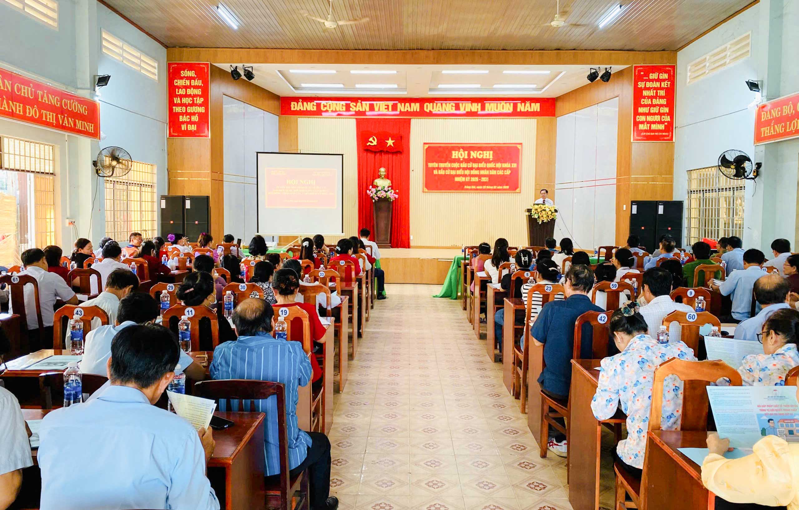 Quang cảnh Hội nghị tuyên truyền Ok987 Okvip liên minh bầu cử tại phường Trảng Dài